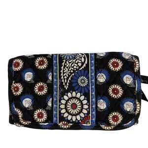 Vera Bradley Wallet Night Owl Trifold Quilted Blue Paisley Cottagecore Gift
